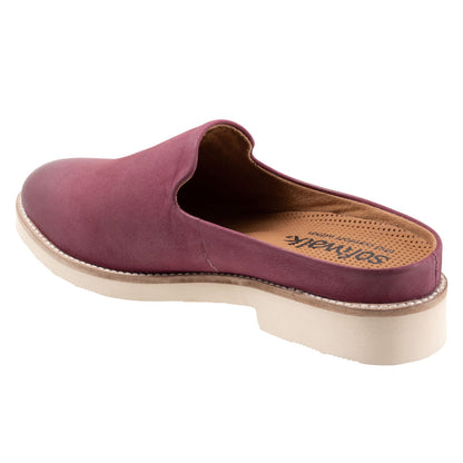 Softwalk Wolcott II S2267-662 Womens Burgundy Narrow Mule Flats Shoes