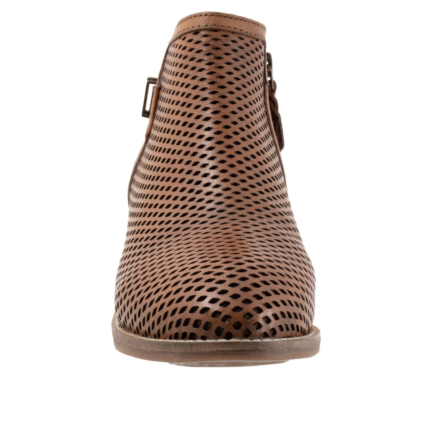 Softwalk Rimini Perf S2315-215 Womens Brown Wide Ankle & Booties Boots
