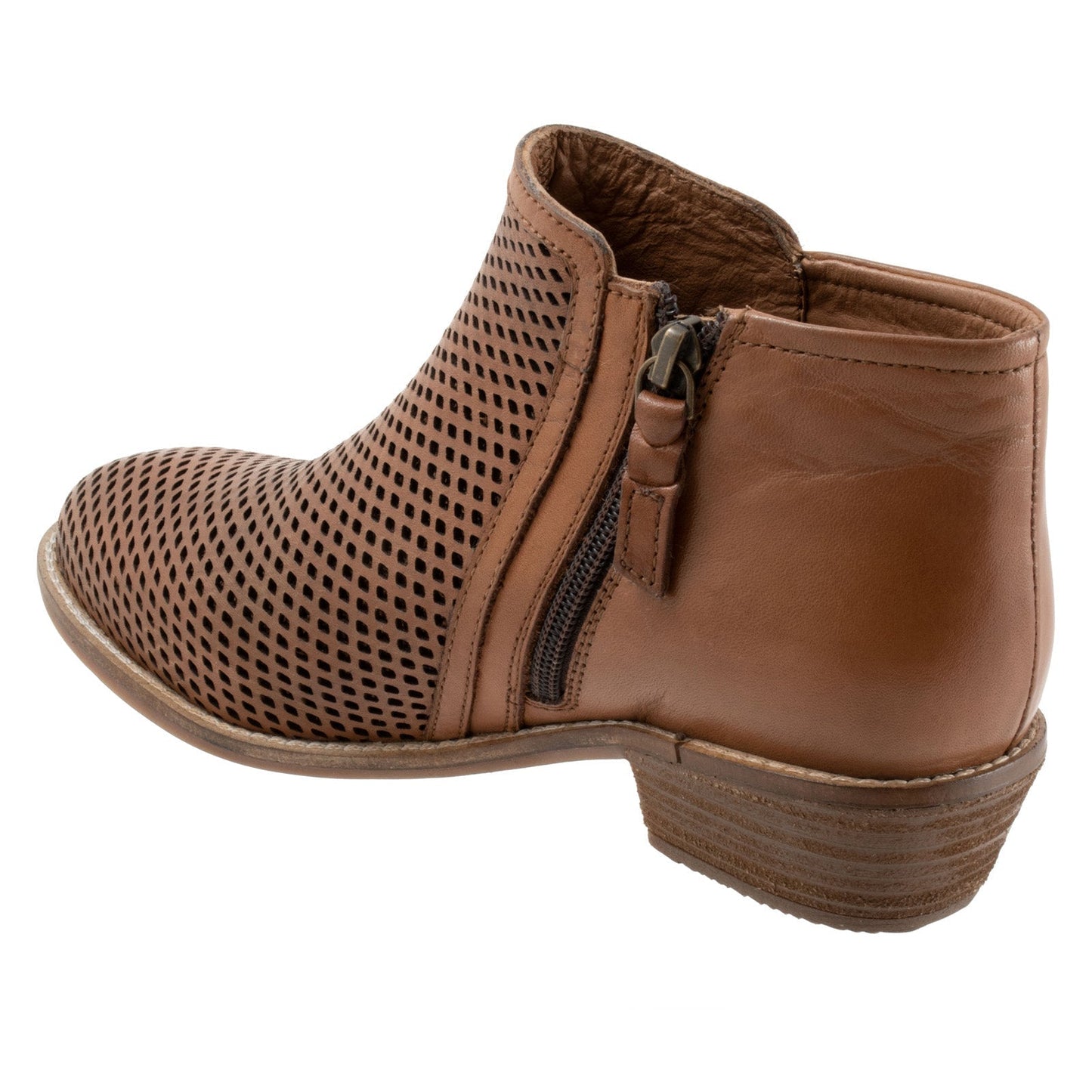 Softwalk Rimini Perf S2315-215 Womens Brown Wide Ankle & Booties Boots