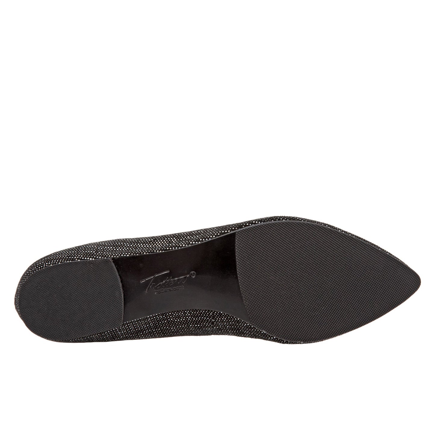 Trotters Harlowe T1707-010 Womens Black Wide Leather Loafer Flats Shoes