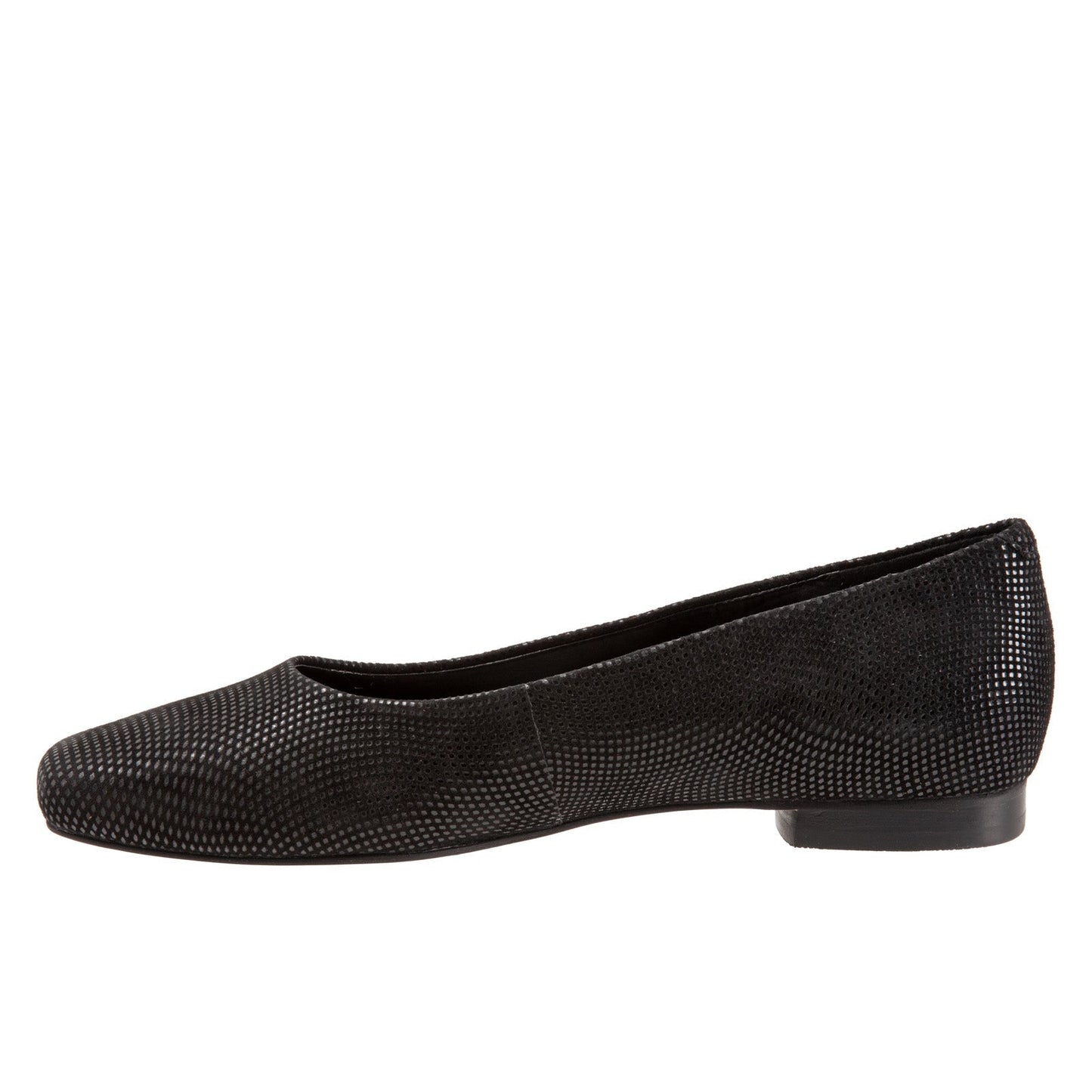 Trotters Honor T2057-004 Womens Black Narrow Leather Ballet Flats Shoes