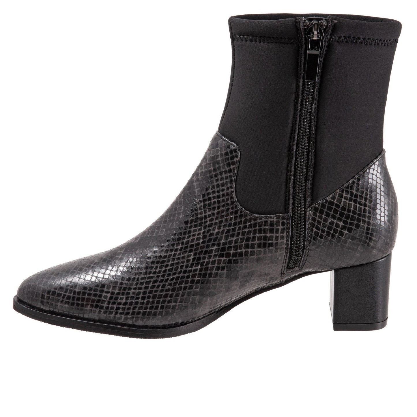 Trotters Kippy T2060-083 Womens Black Narrow Leather Ankle & Booties Boots