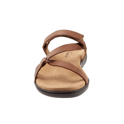 Trotters Raja T2108-215 Womens Brown Leather Strap Sandals Shoes