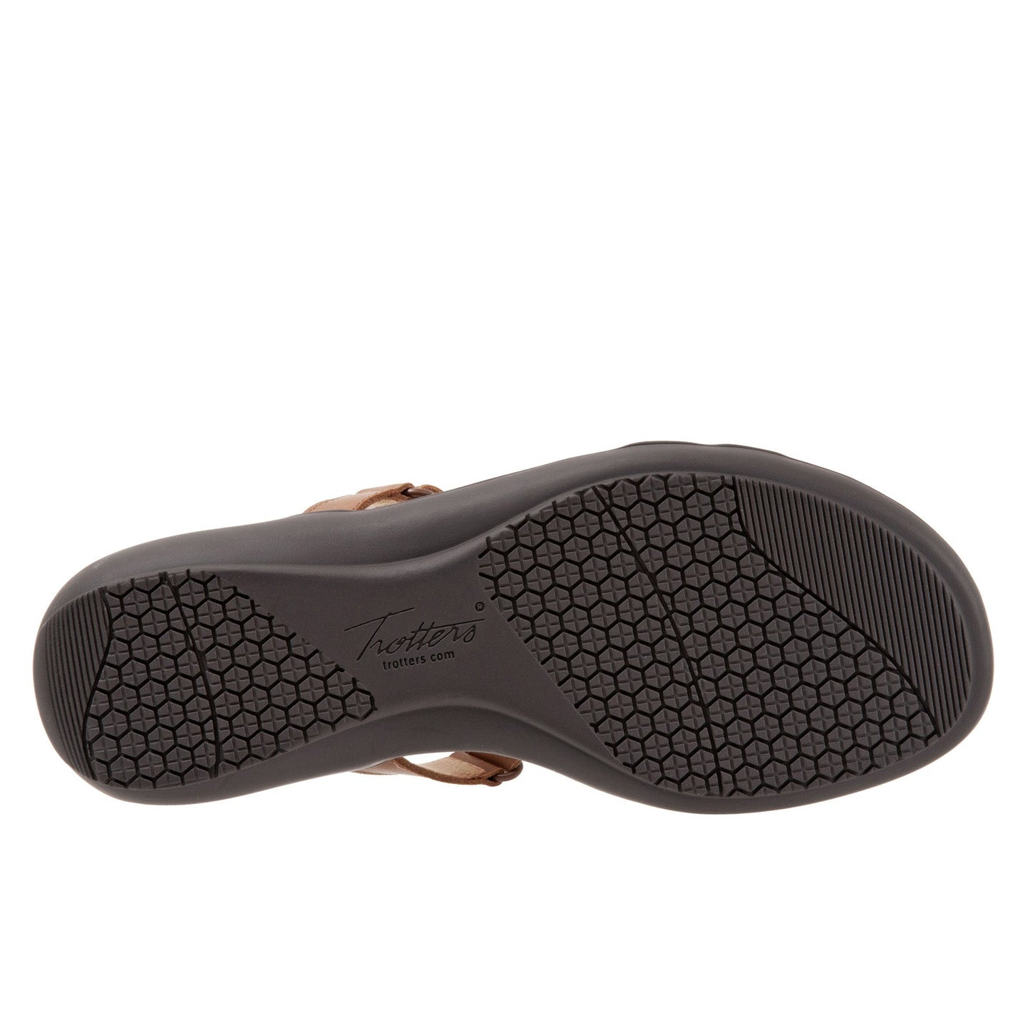 Trotters Raja T2108-215 Womens Brown Leather Strap Sandals Shoes