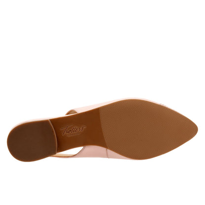 Trotters Halsey T2123-727 Womens Pink Leather Slingback Flats Shoes