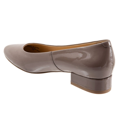 Trotters Jewel T2126-118 Womens Brown Leather Slip On Pumps Heels Shoes