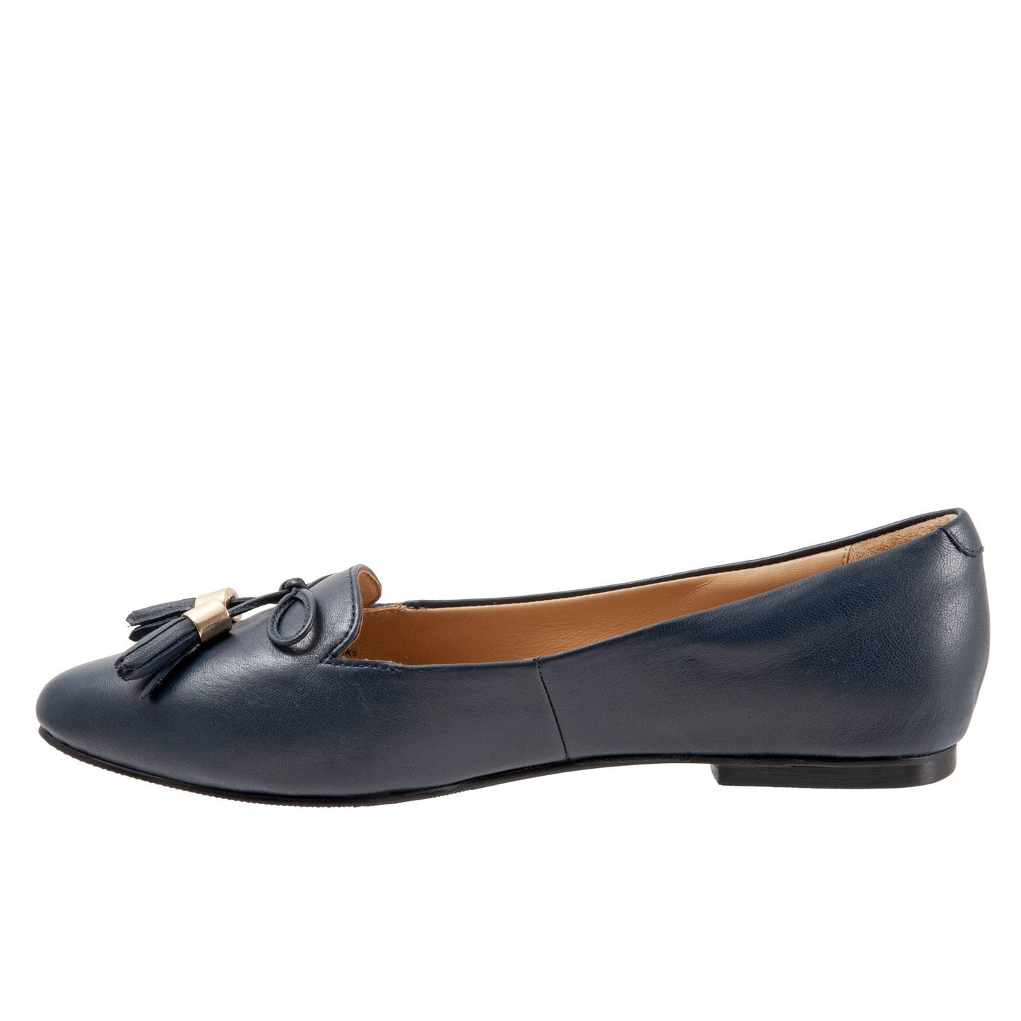 Trotters Hope T2162-400 Womens Blue Leather Slip On Loafer Flats Shoes