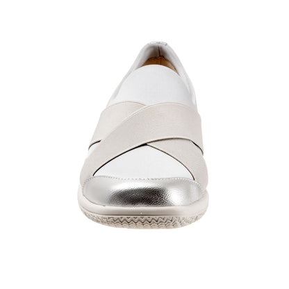 Trotters Urbana T2167-044 Womens Silver Canvas Lifestyle Sneakers Shoes
