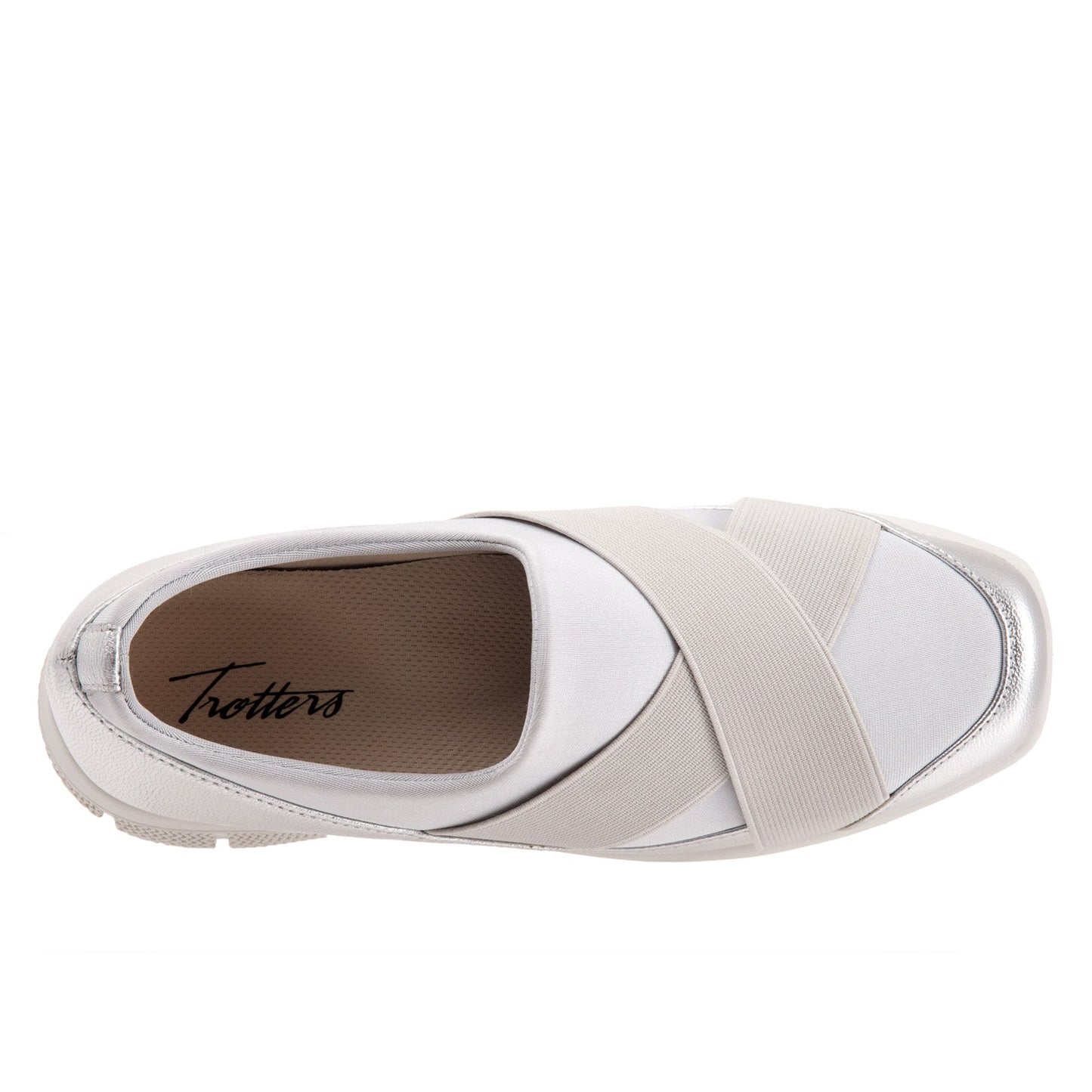 Trotters Urbana T2167-044 Womens Silver Canvas Lifestyle Sneakers Shoes