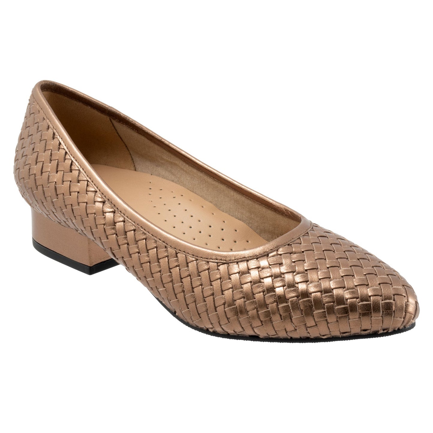 Trotters Jade T2269-222 Womens Brown Narrow Leather Pumps Heels Shoes
