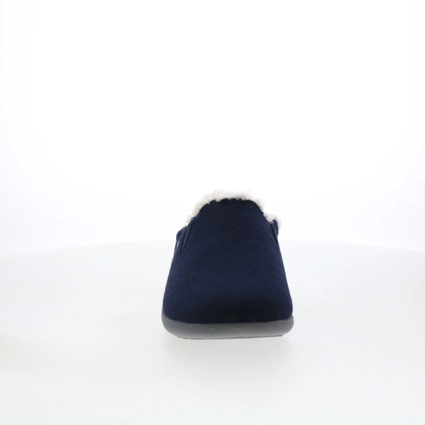 Spenco Ashton Wool Slide SP1048NVY Womens Blue Suede Clogs Slippers Shoes