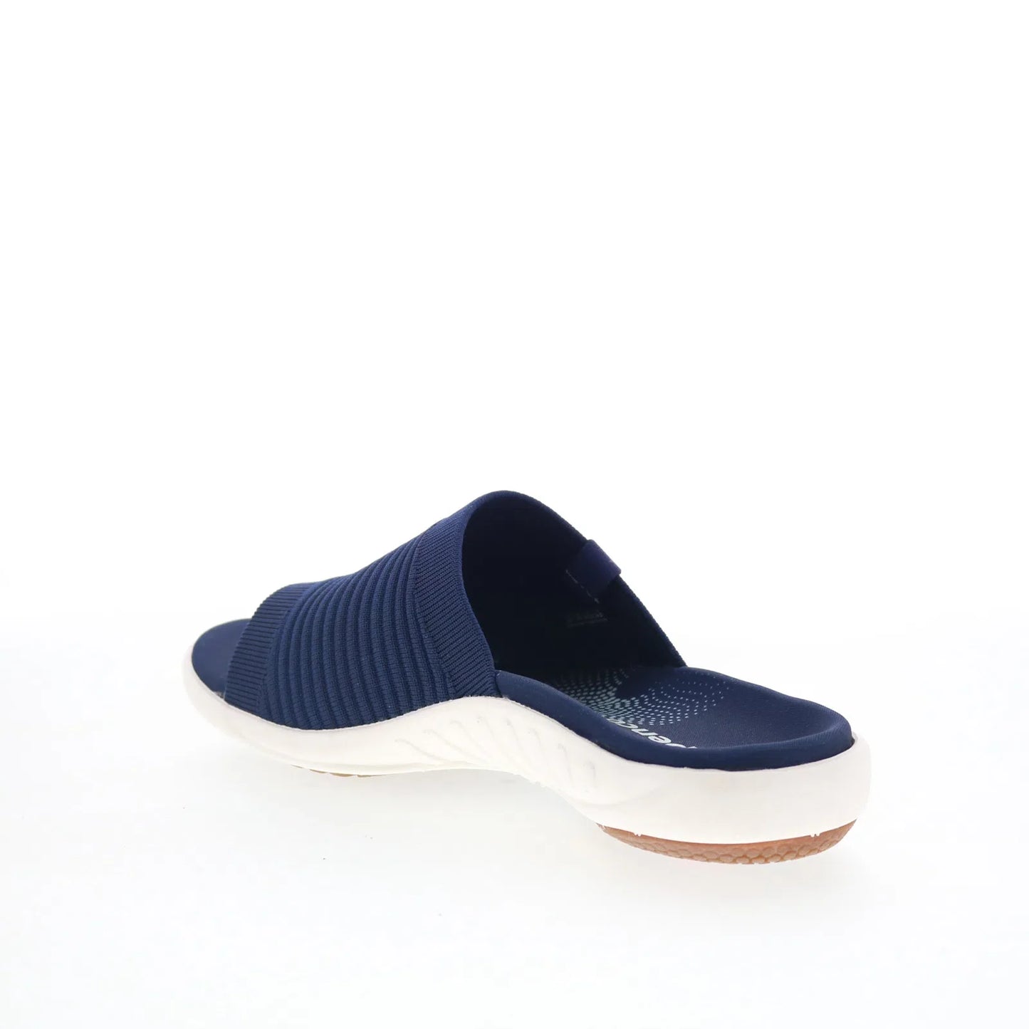 Spenco Astoria Slide SP1016PBL Womens Blue Canvas Slides Sandals Shoes