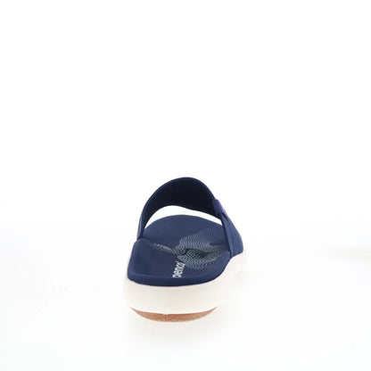 Spenco Astoria Slide SP1016PBL Womens Blue Canvas Slides Sandals Shoes