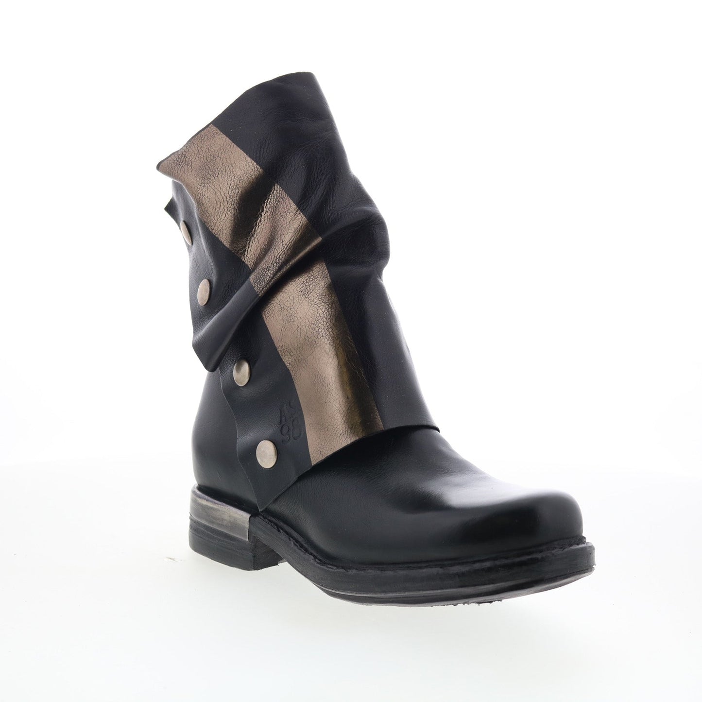 A.S. 98 Atwell Womens Black Leather Zipper Casual Dress Boots