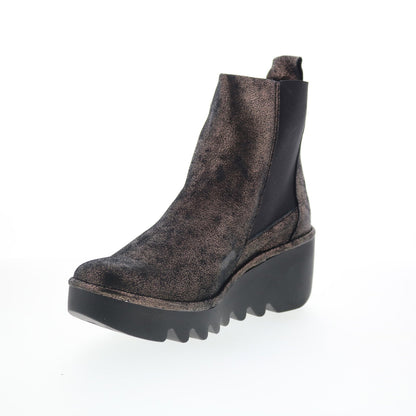 Fly London Bagu BAGU233FLY-010 Womens Gray Leather Chelsea Boots