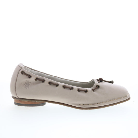 Fly London Bapi BAPI264FLY-003 Womens Beige Leather Ballet Flats Shoes