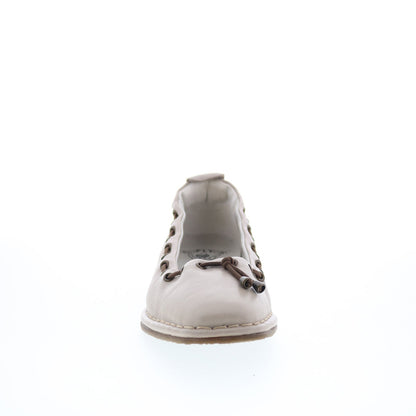 Fly London Bapi BAPI264FLY-003 Womens Beige Leather Ballet Flats Shoes
