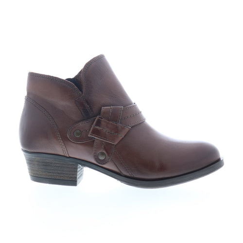Miz Mooz Bennet Womens Brown Leather Zipper Ankle & Booties Boots