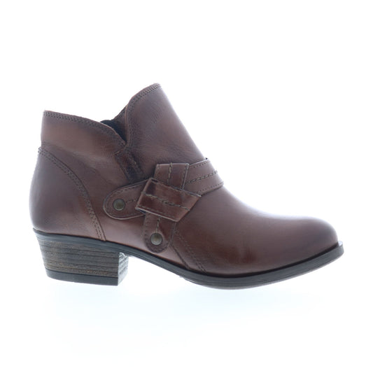 Miz Mooz Bennet Womens Brown Leather Zipper Ankle & Booties Boots