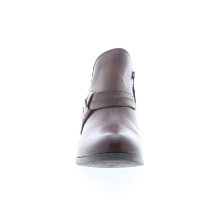Miz Mooz Bennet Womens Brown Leather Zipper Ankle & Booties Boots