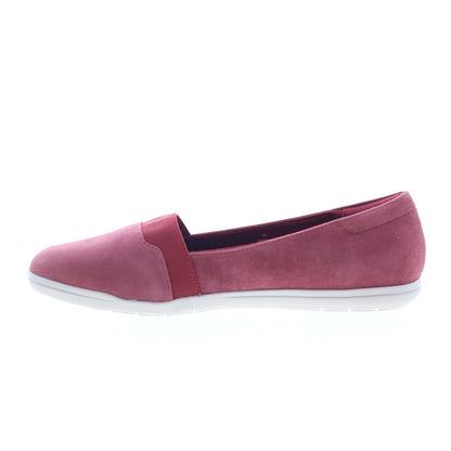 Easy Spirit Bounce SEBOUNCE Womens Red Suede Loafer Flats Shoes