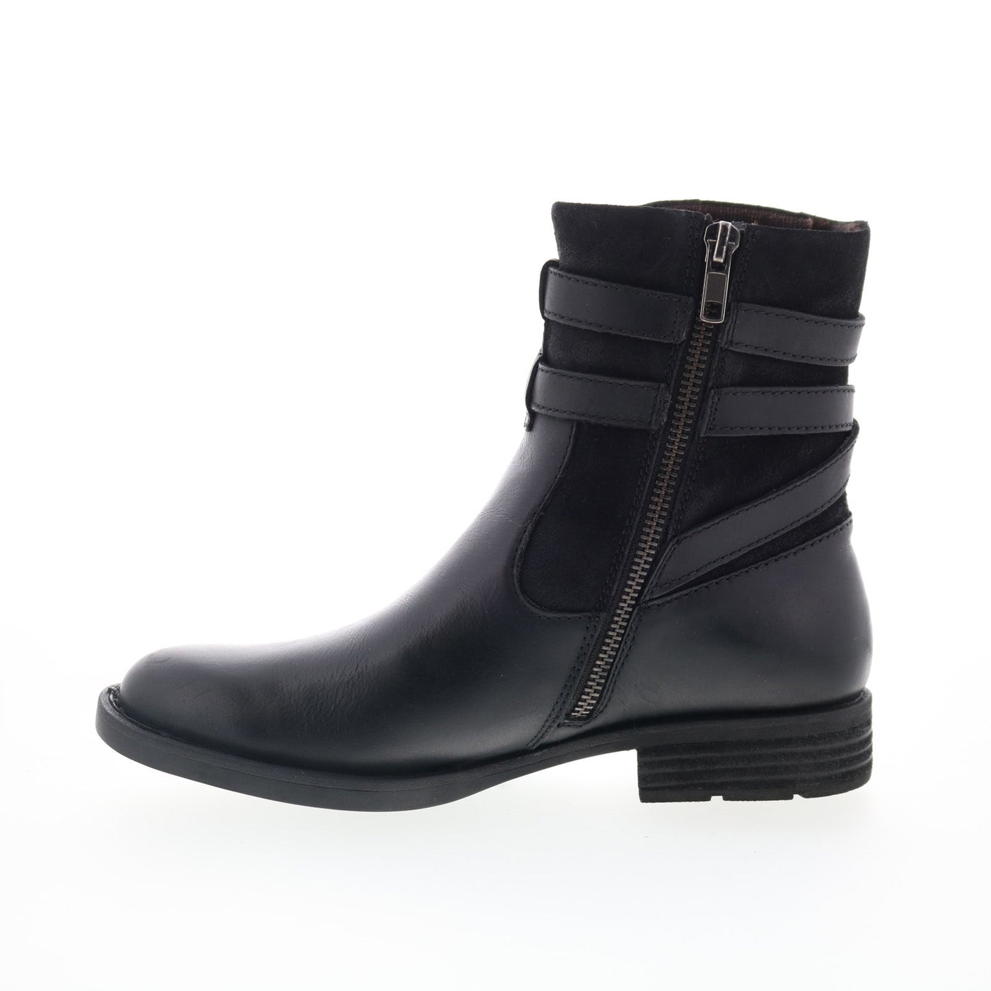 Born Brynne BR0026300 Womens Black Leather Zipper Casual Dress Boots
