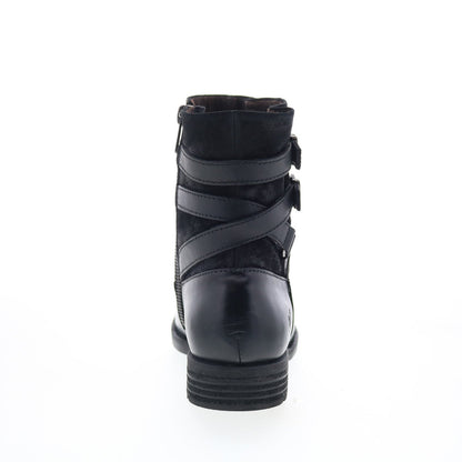 Born Brynne BR0026300 Womens Black Leather Zipper Casual Dress Boots