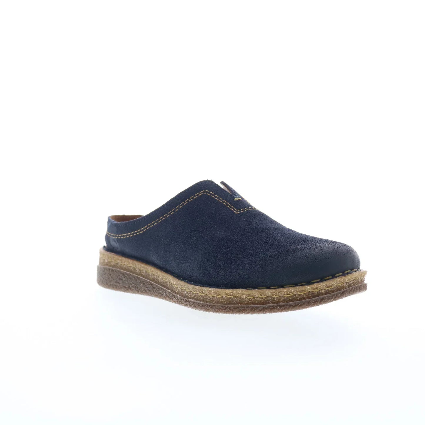 Born Seana BR0044672 Womens Blue Leather Slip On Clog Flats Shoes
