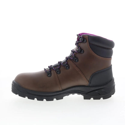 Avenger Builder Mid Soft Toe EH WP Womens Brown Wide Work & Safety Boots