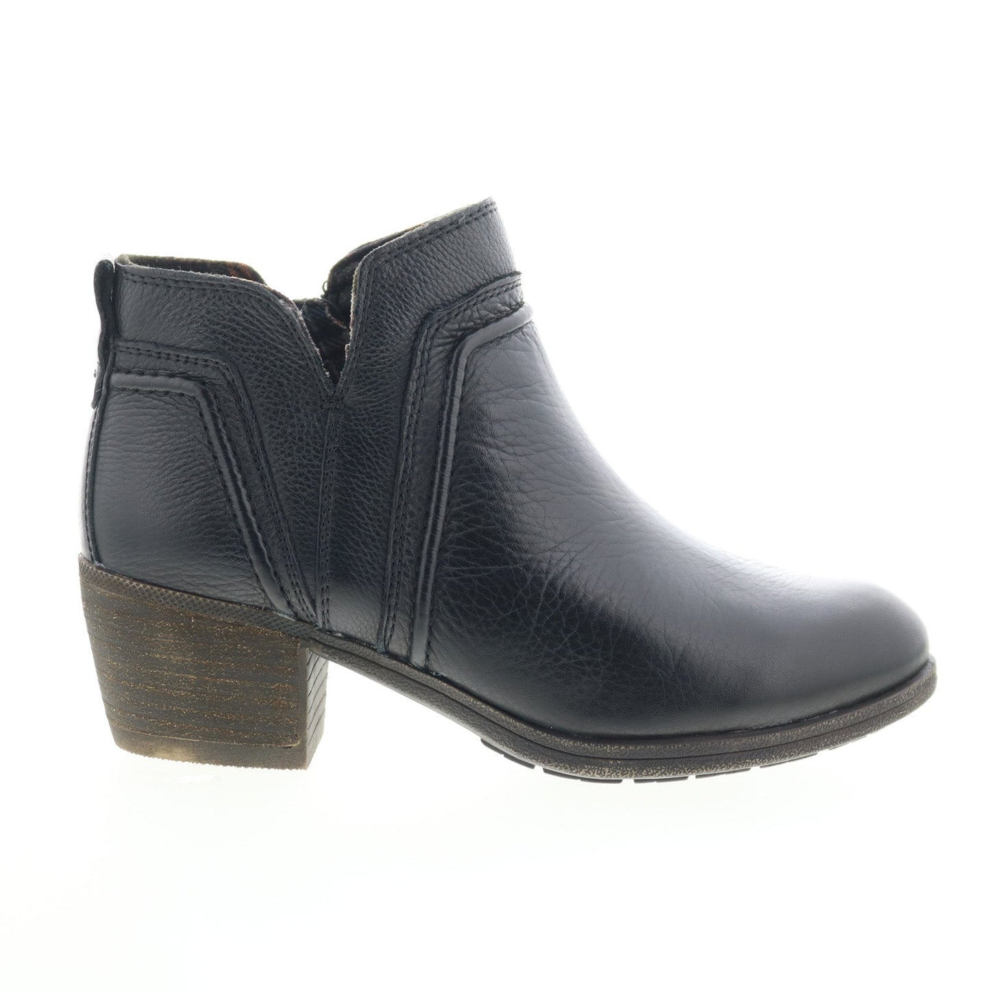 Cobb Hill Anisa V-Cut CH6159 Womens Black Leather Ankle & Booties Boots