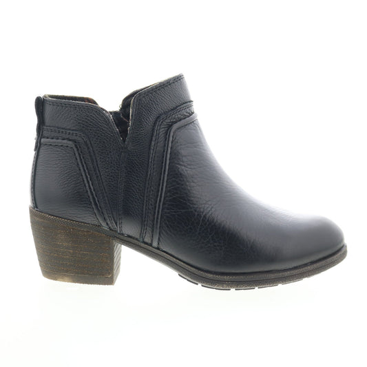 Cobb Hill Anisa V-Cut CH6159 Womens Black Leather Ankle & Booties Boots