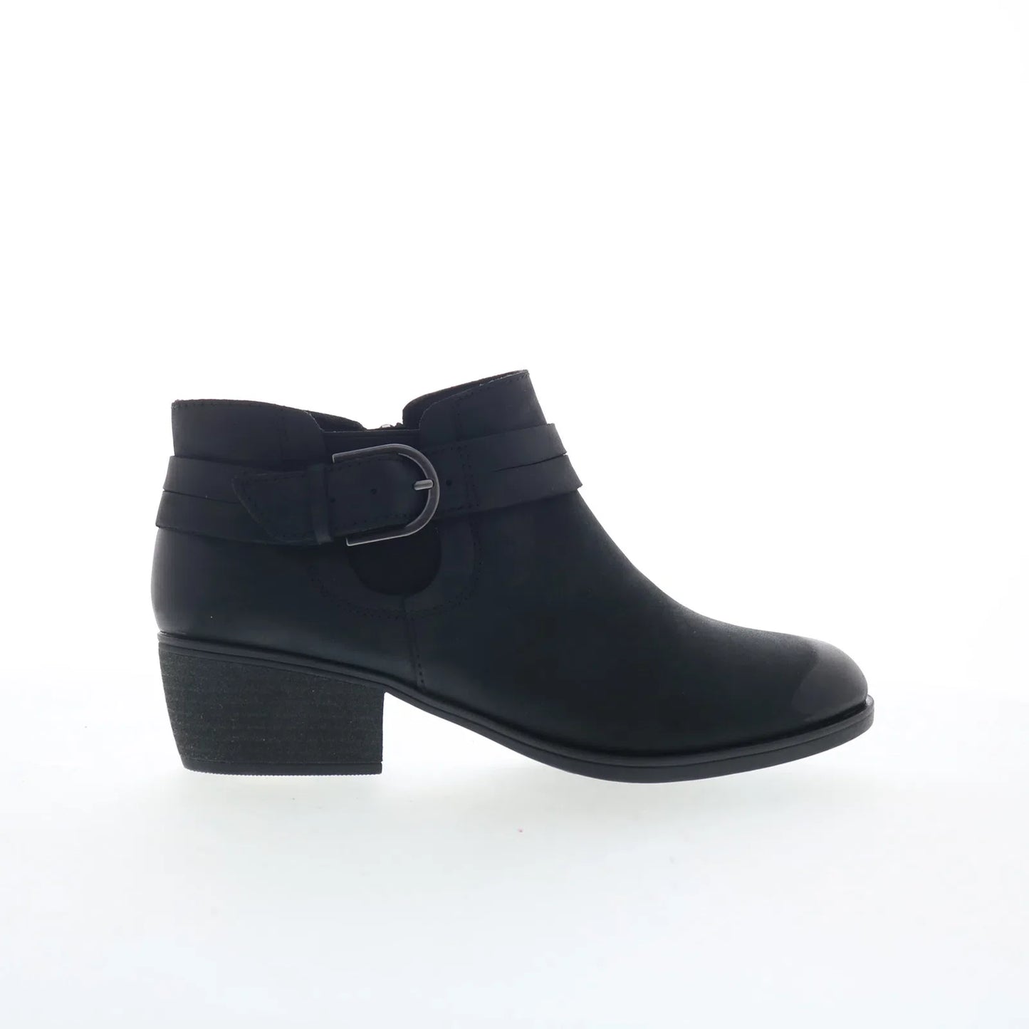 Clarks Charlten Rae 26179573 Womens Black Wide Leather Ankle & Booties Boots
