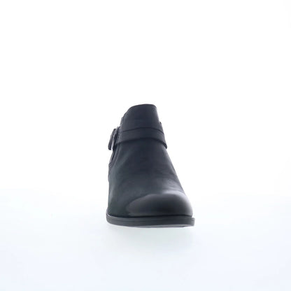 Clarks Charlten Rae 26179573 Womens Black Wide Leather Ankle & Booties Boots