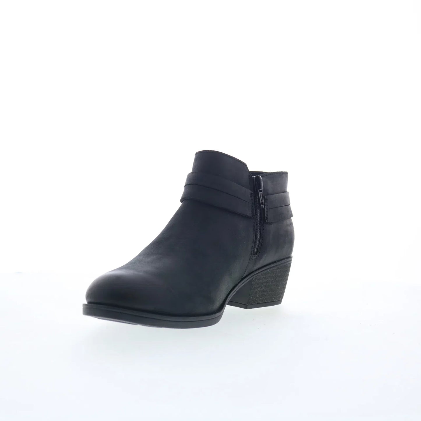 Clarks Charlten Rae 26179573 Womens Black Wide Leather Ankle & Booties Boots