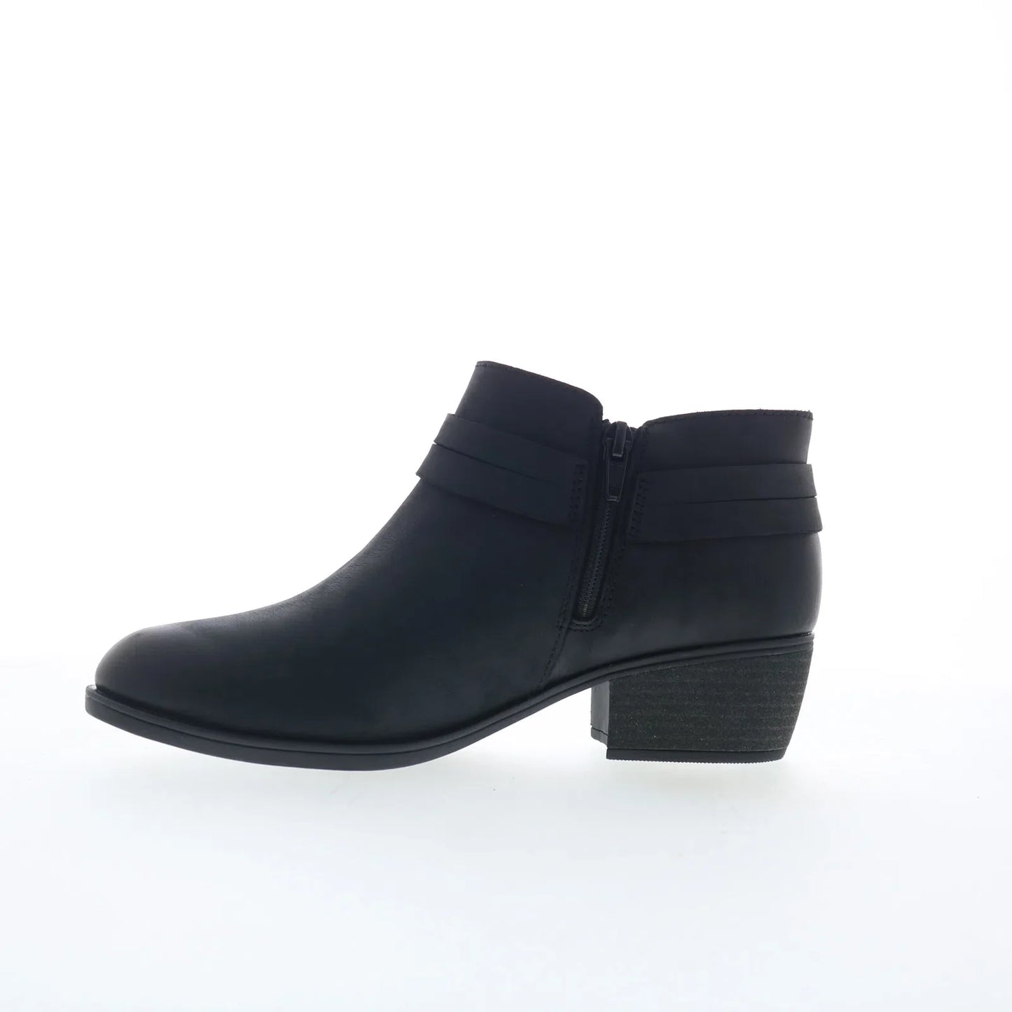 Clarks Charlten Rae 26179573 Womens Black Wide Leather Ankle & Booties Boots