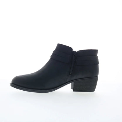 Clarks Charlten Rae 26179573 Womens Black Wide Leather Ankle & Booties Boots