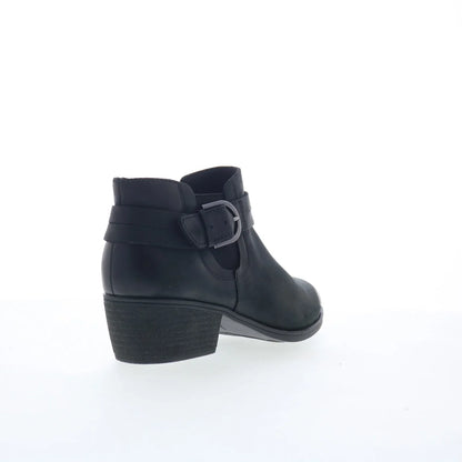 Clarks Charlten Rae 26179573 Womens Black Wide Leather Ankle & Booties Boots