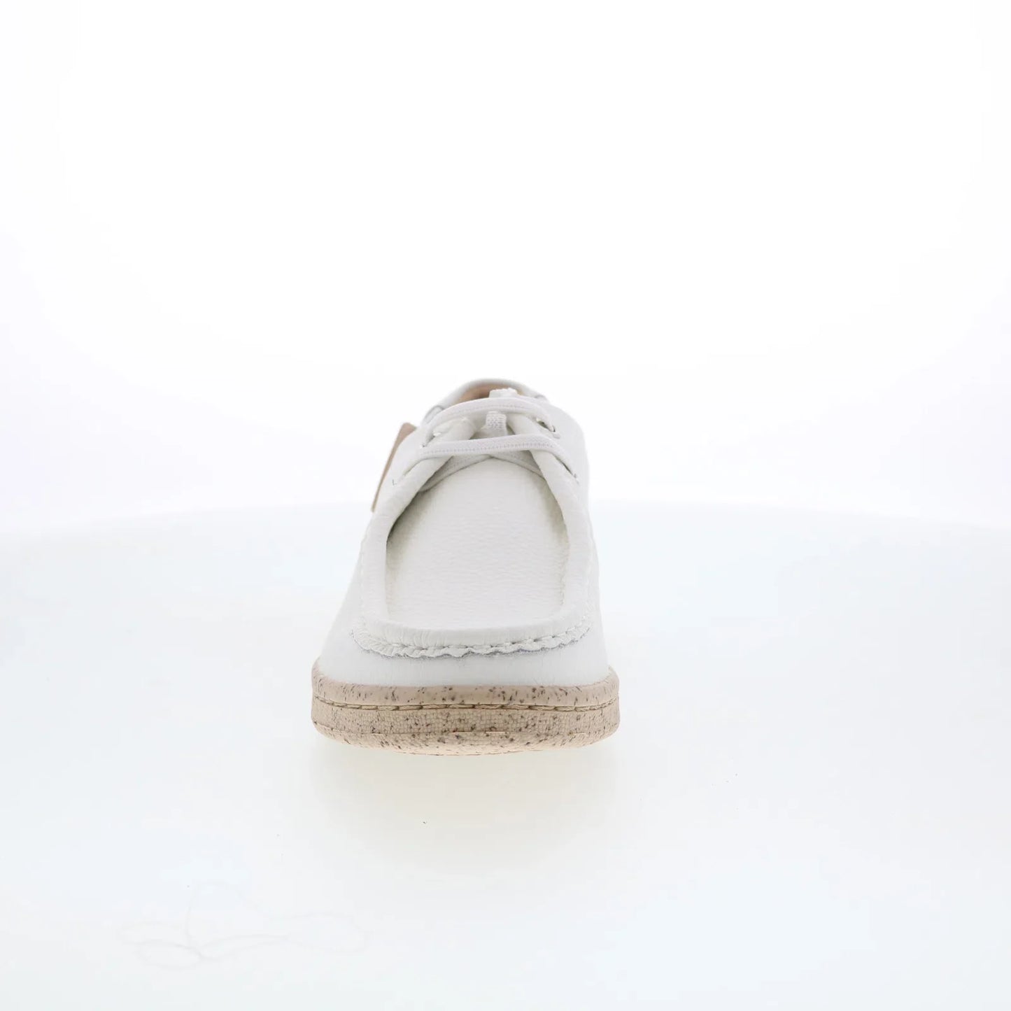 Minnetonka EM24C00 Womens White Leather Slip On Loafer Flats Shoes
