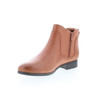 Cobb Hill Crosbie Gore CI9262 Womens Brown Wide Ankle & Booties Boots