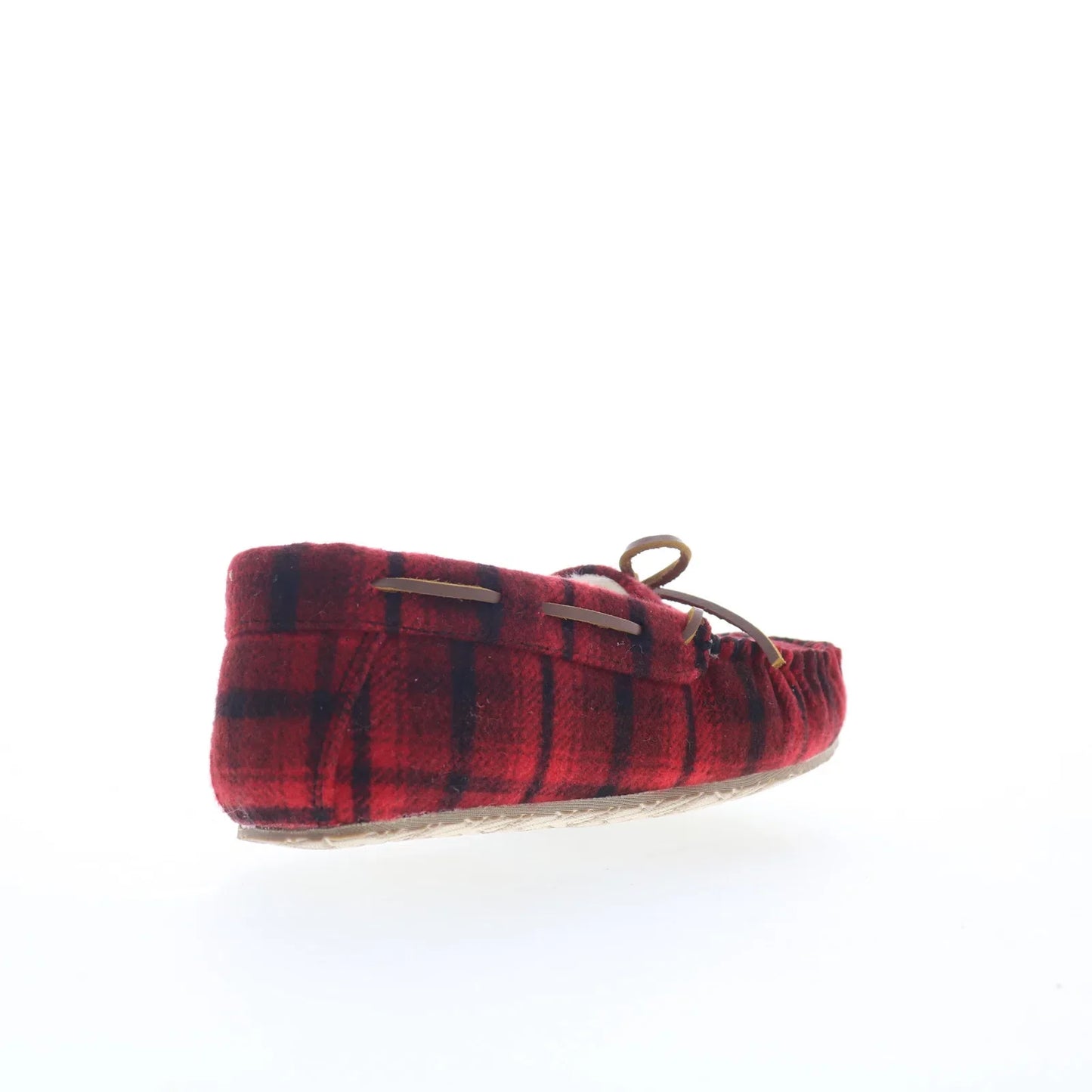 Minnetonka Comfy Moc 4000602 Womens Red Canvas Loafer Slippers Shoes