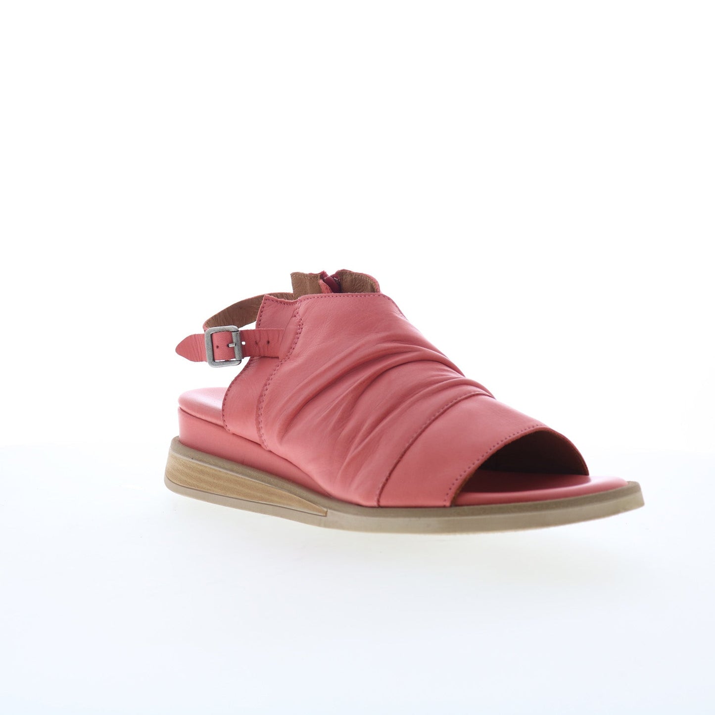 Miz Mooz Conor Womens Red Leather Hook & Loop Slingback Sandals Shoes