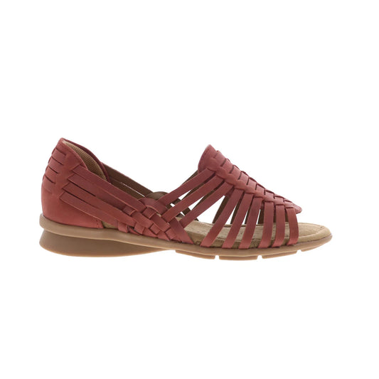 Comfortiva Putnam CT0037002 Womens Red Leather Slip On Loafer Flats Shoes