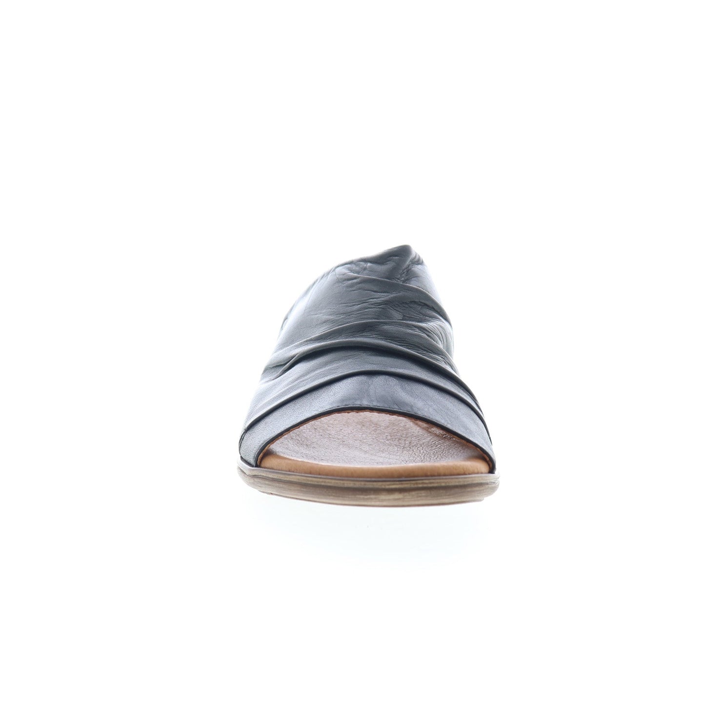 Miz Mooz Dandelion Womens Black Leather Slip On Slides Sandals Shoes