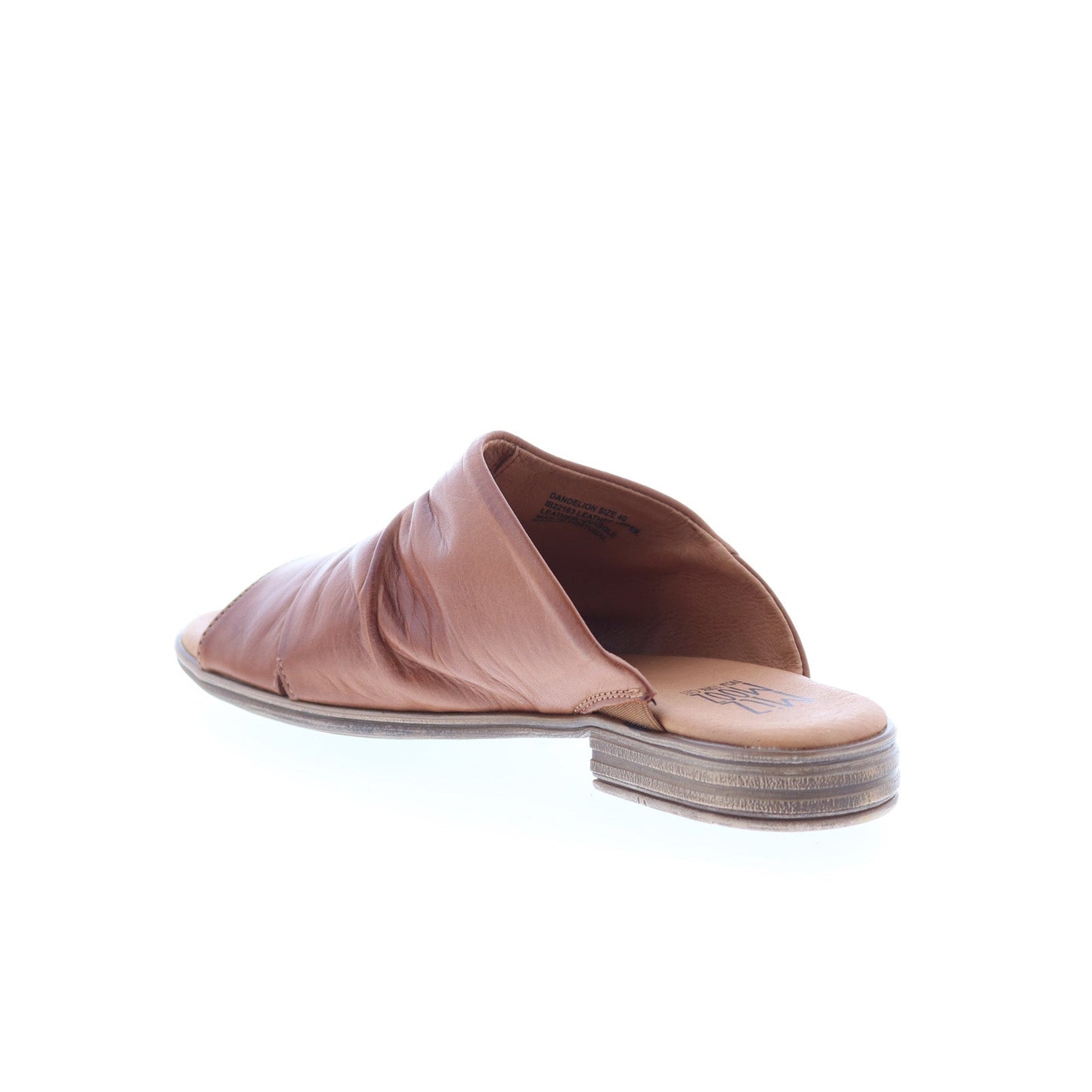 Miz Mooz Dandelion Womens Brown Leather Slip On Slides Sandals Shoes