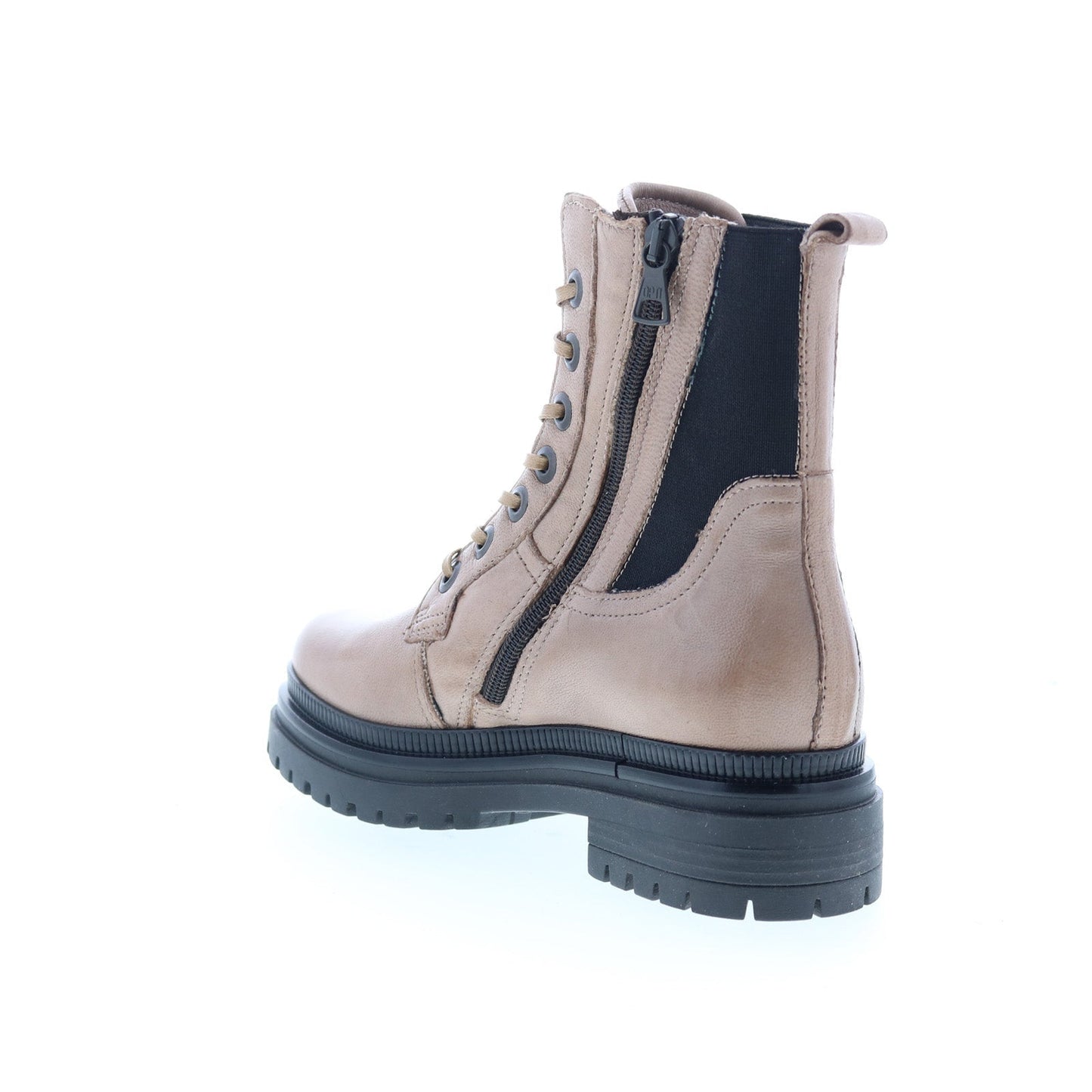 Miz Mooz Davie Womens Beige Leather Lace Up Casual Dress Boots