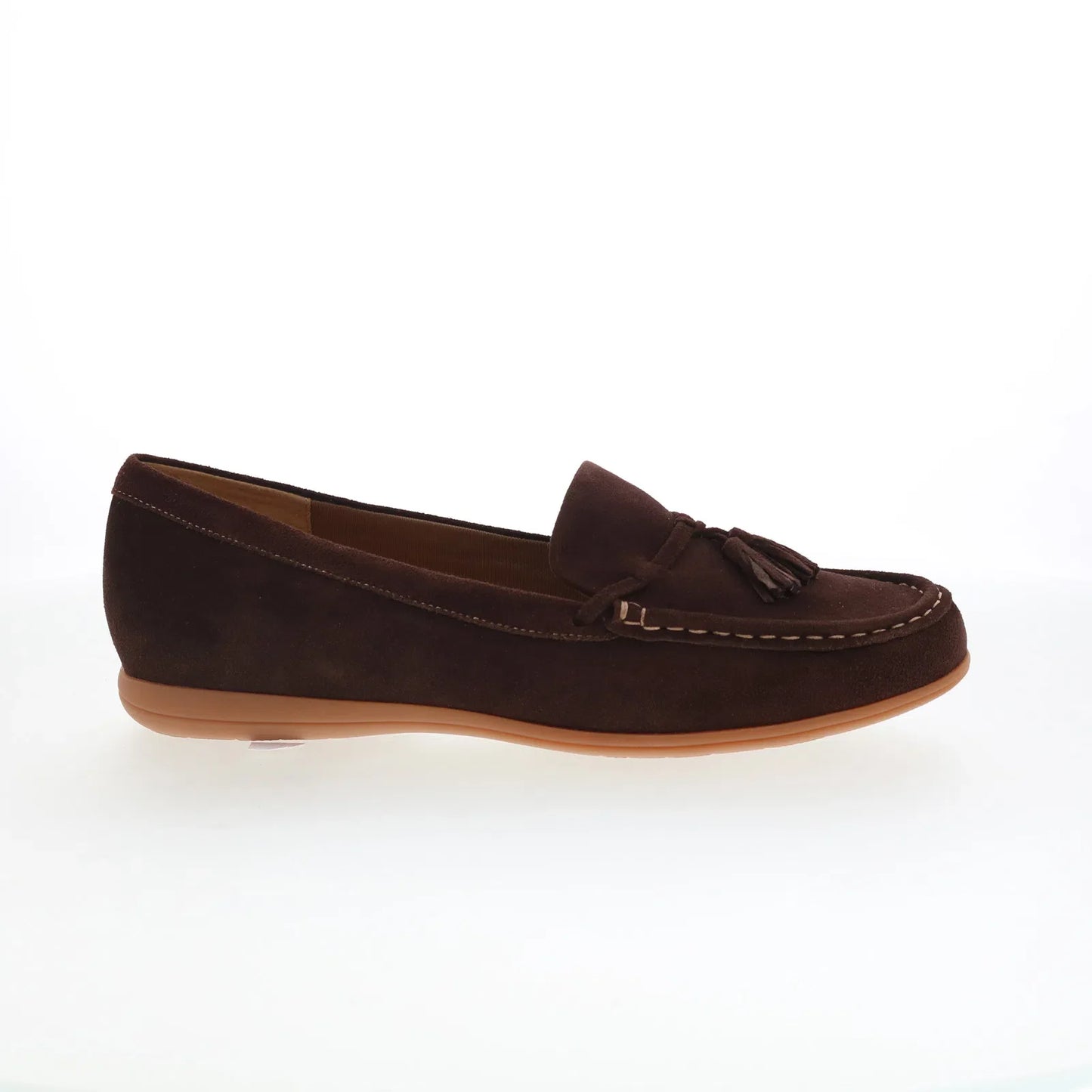 Trotters Dawson T2254-203 Womens Brown Suede Slip On Loafer Flats Shoes