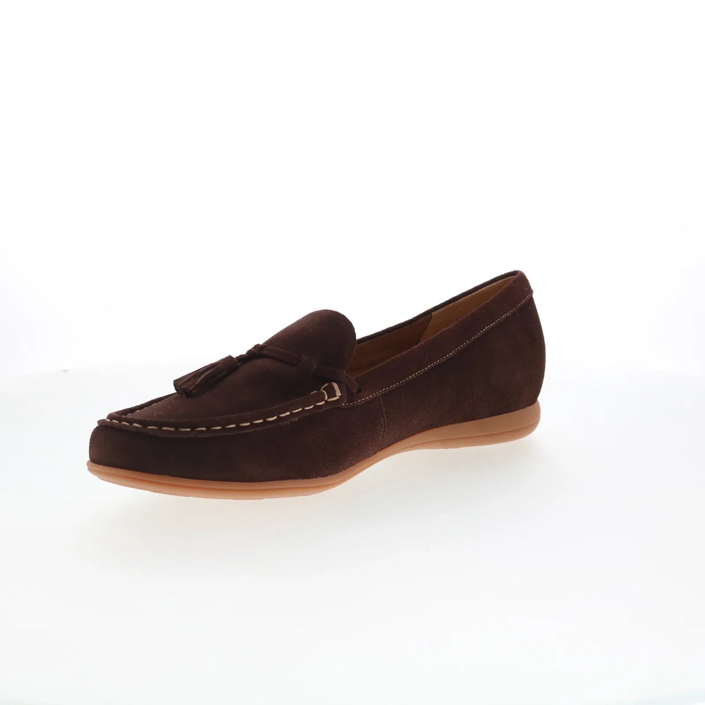 Trotters Dawson T2254-203 Womens Brown Suede Slip On Loafer Flats Shoes