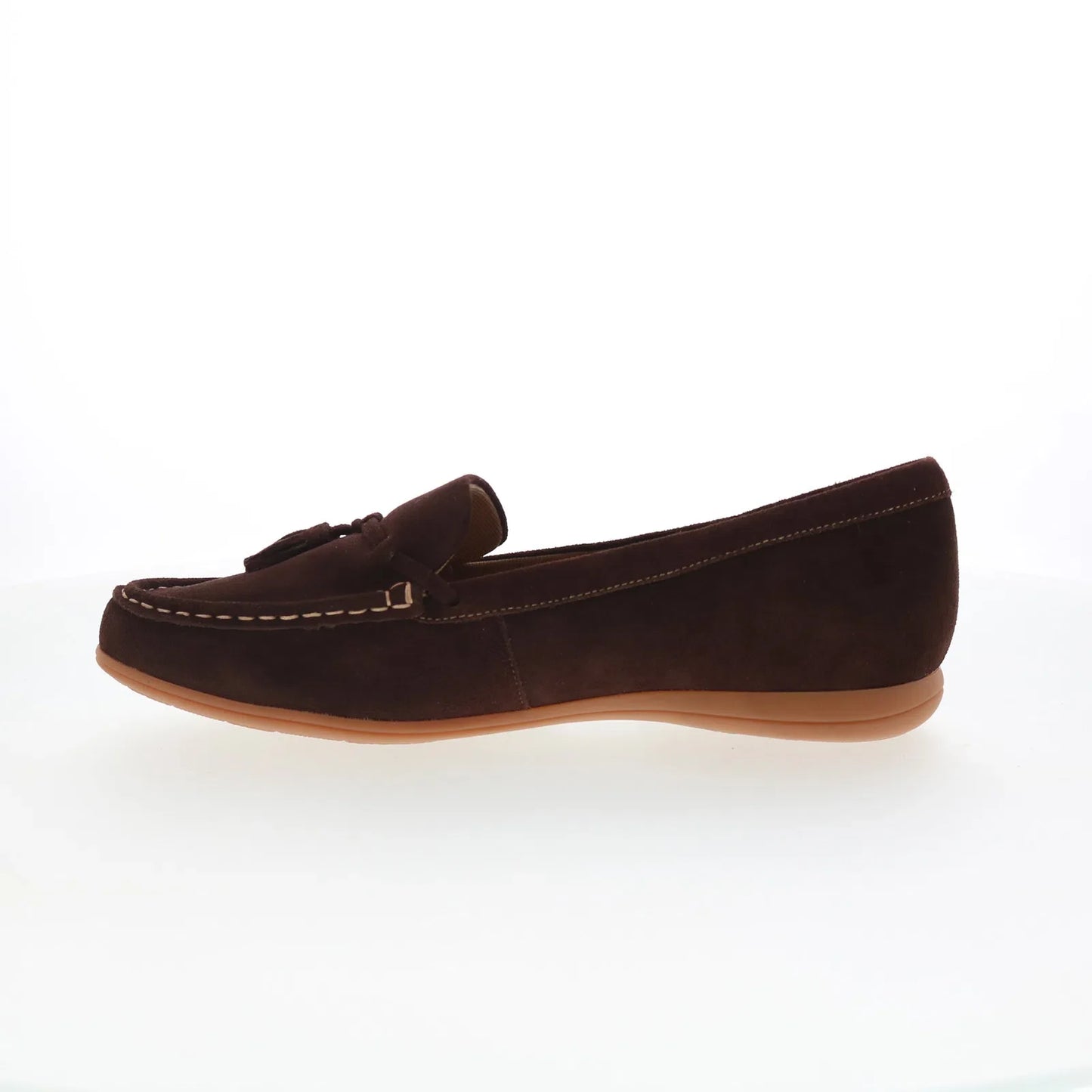 Trotters Dawson T2254-203 Womens Brown Suede Slip On Loafer Flats Shoes