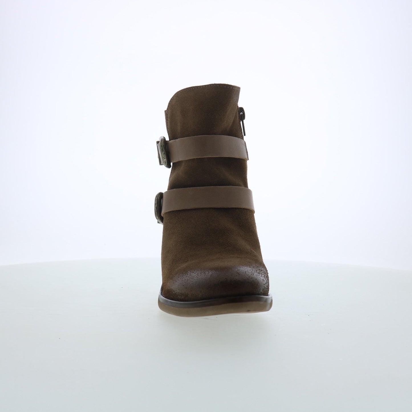 Miz Mooz Dayla Womens Brown Suede Zipper Ankle & Booties Boots