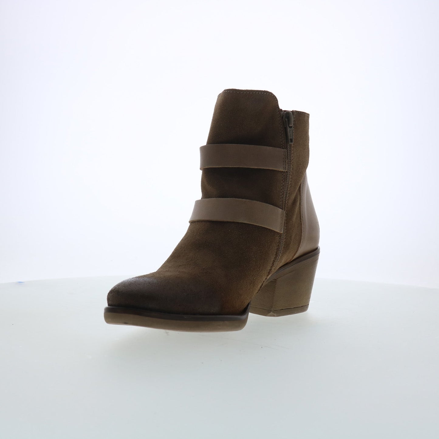 Miz Mooz Dayla Womens Brown Suede Zipper Ankle & Booties Boots
